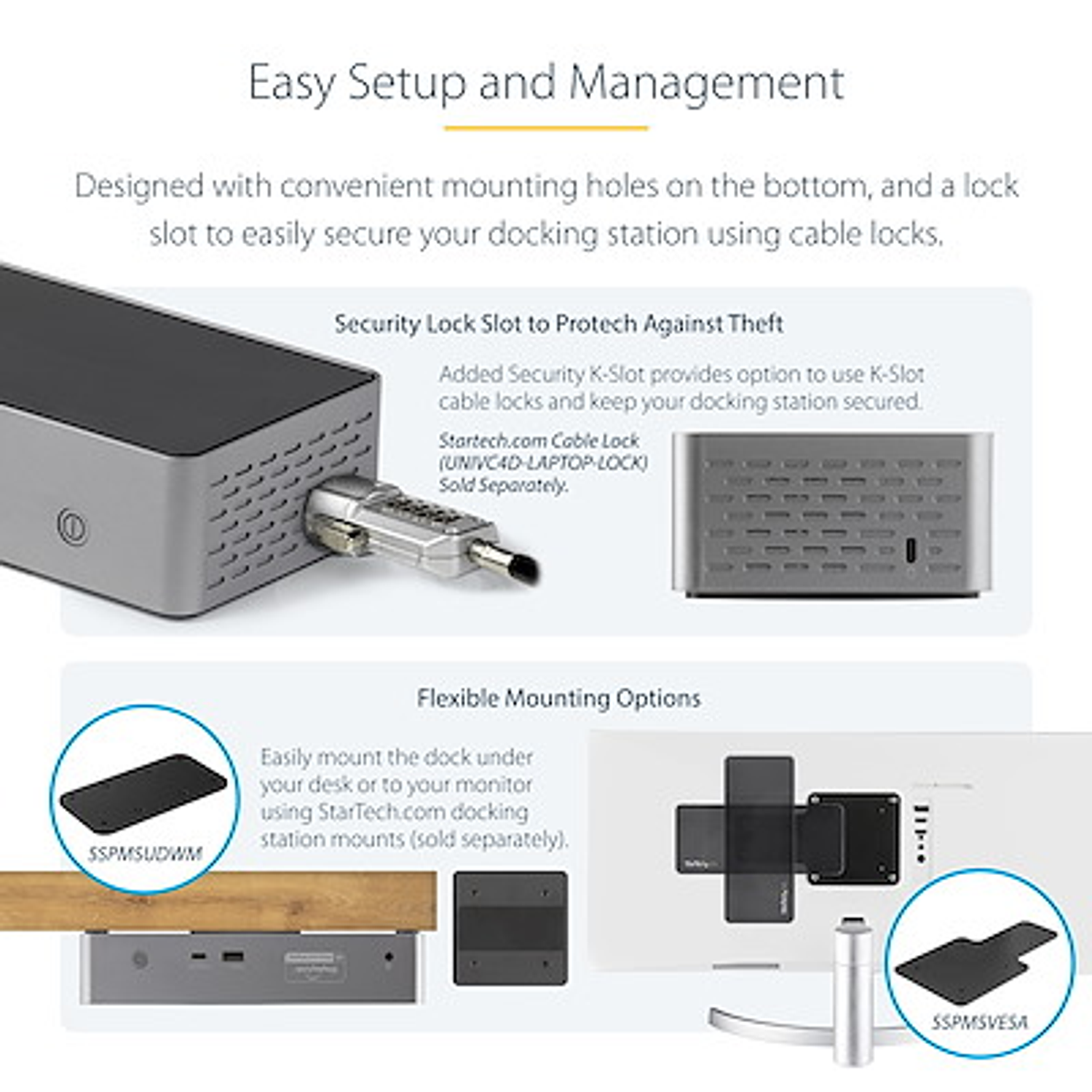 StarTech Estación De Acoplamiento USB-C 4K 60Hz Con Power Delivery 100W y Ethernet 7