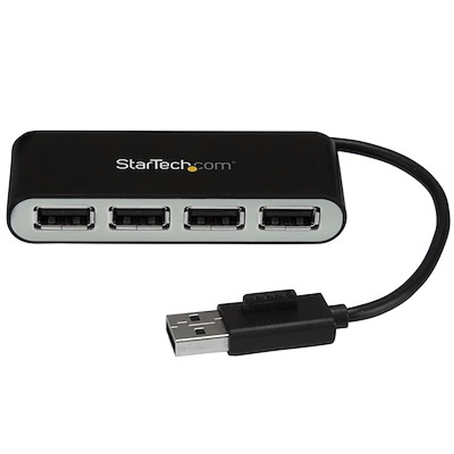 StarTech Concentrador USB 2.0 De 4 Puertos Portátil Con Cable Integrado