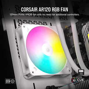 Corsair CO-9050168-WW Ventilador PWM 120mm RGB Blanco Iluminación Personalizable