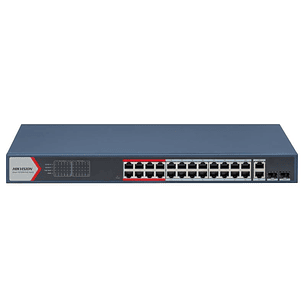 Hikvision DS-3E1326P-EI-V2 Switch PoE Inteligente Fast Ethernet de 24 Puertos