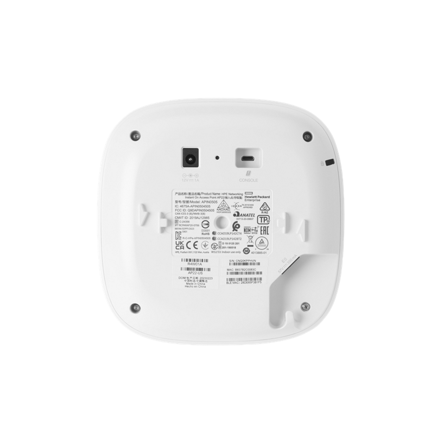 HPE R4W02A Aruba Instant ON AP22 (RW) Punto de Acceso de 2x2 Wi‑Fi 6 (RW) 5