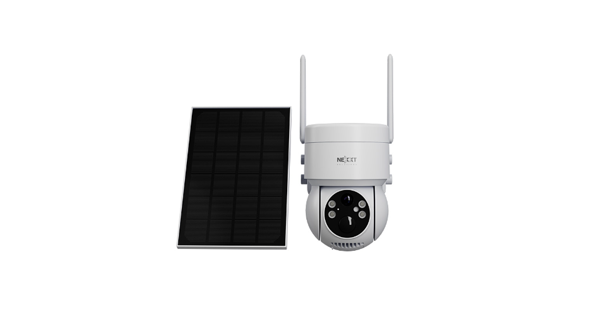 Nexxt NHC-OP20S Cámara 2k PTZ con Panel Solar Wi-Fi
