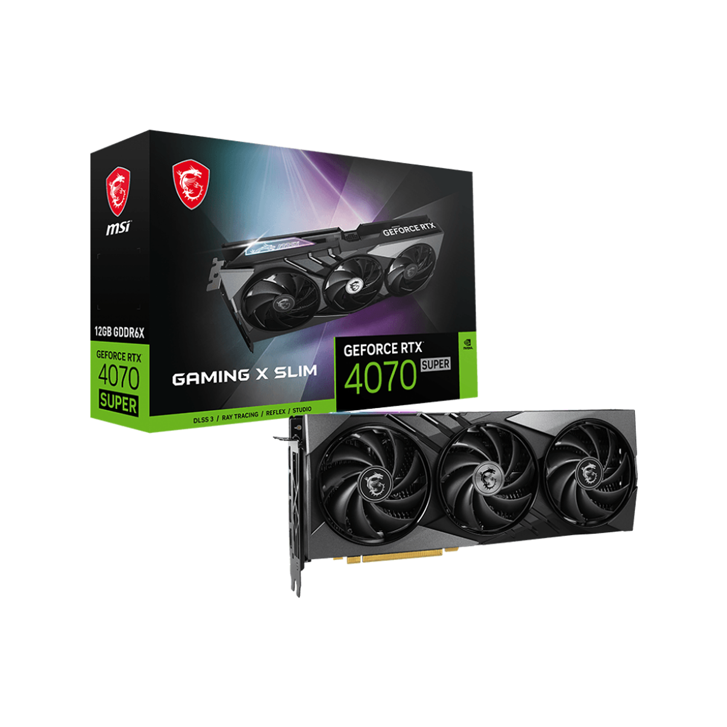 MSI GeForce RTX 4070 SUPER 12GB Gaming X Slim Tarjeta Grafica DLSS 3 y Ray Tracing 1