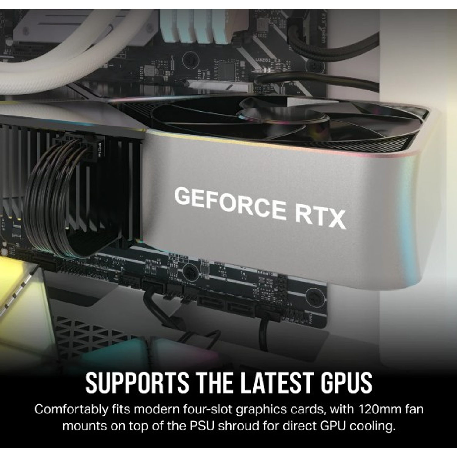 Corsair 3000D, RGB, Airflow, ATX, Vidrio Templado, 3x Ventiladores ARGB, Blanco 15