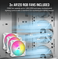 Corsair 3000D, RGB, Airflow, ATX, Vidrio Templado, 3x Ventiladores ARGB, Blanco - Miniatura 17