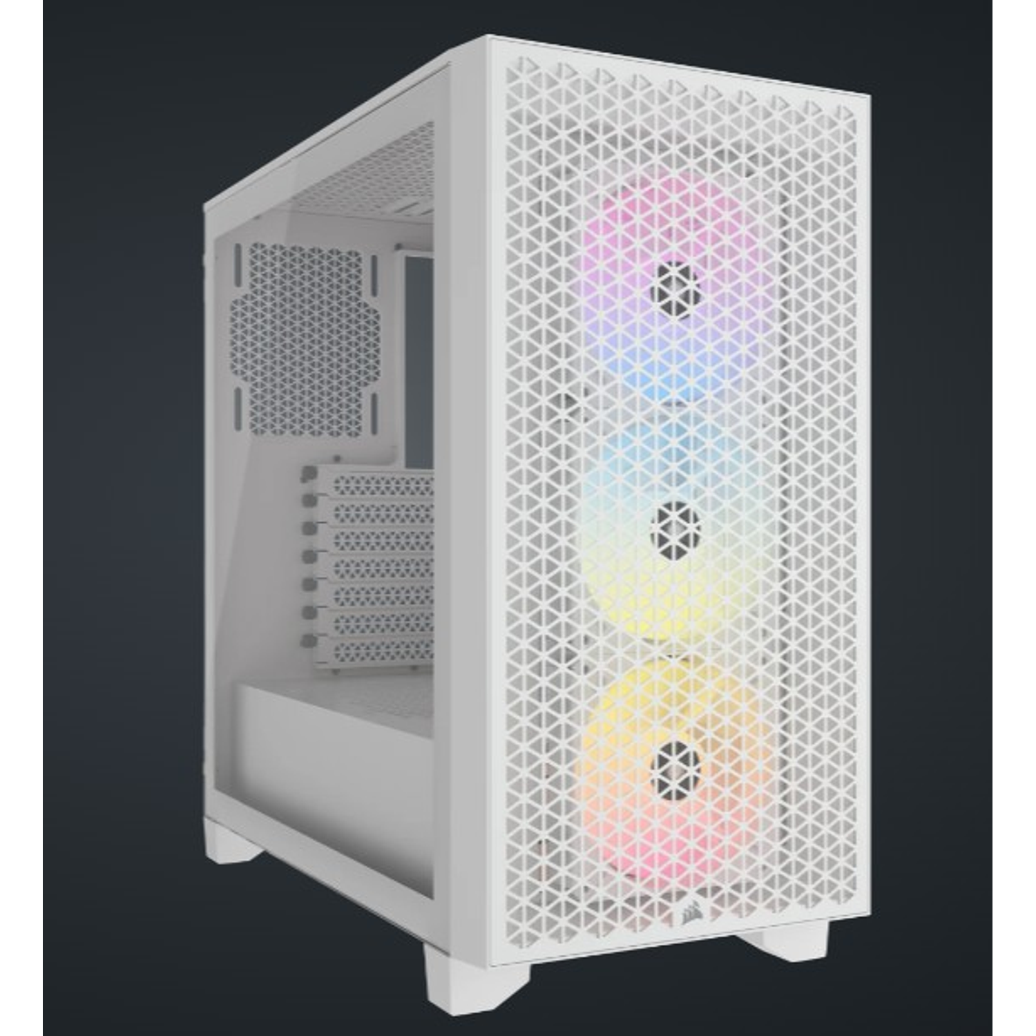 Corsair 3000D, RGB, Airflow, ATX, Vidrio Templado, 3x Ventiladores ARGB, Blanco 3