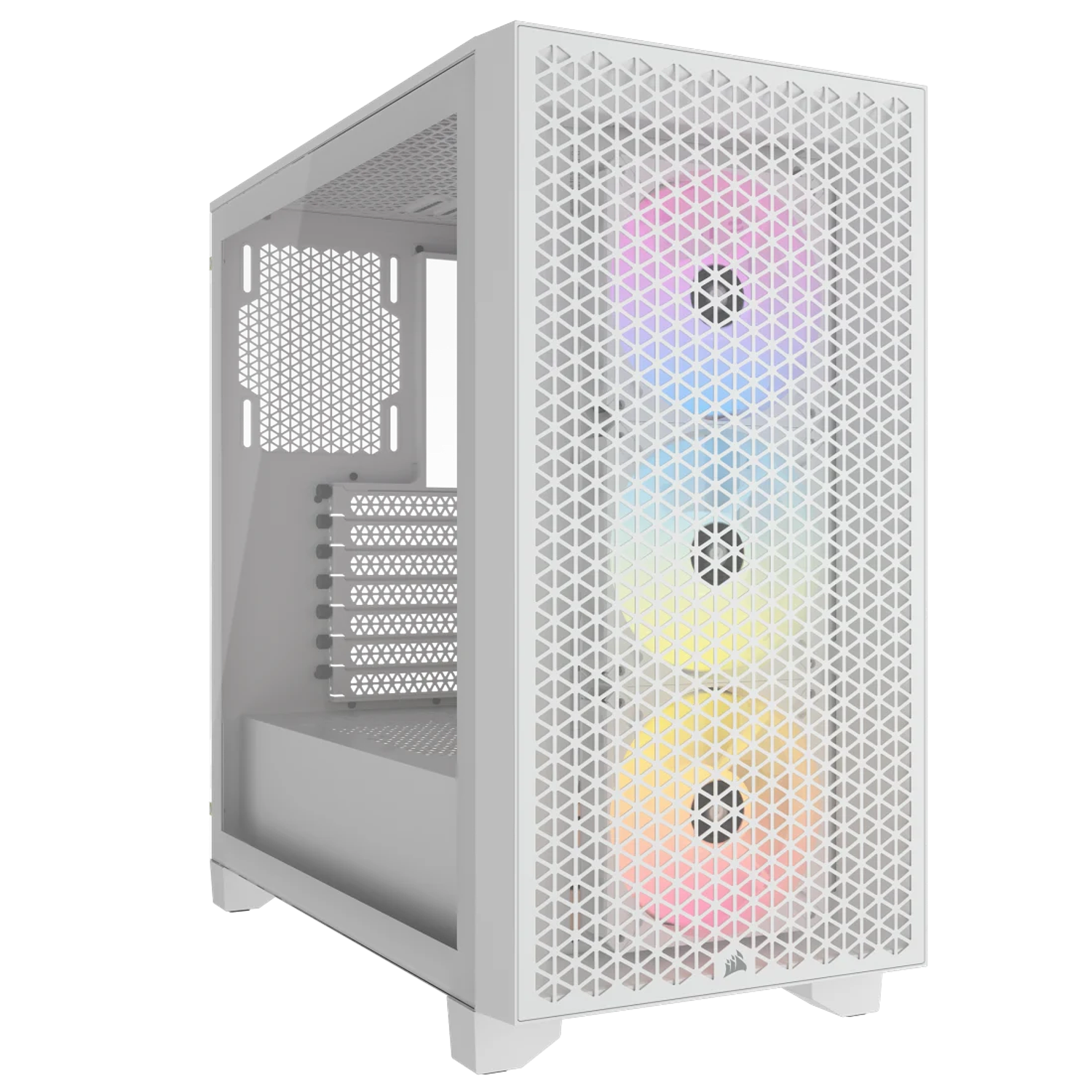 Corsair 3000D, RGB, Airflow, ATX, Vidrio Templado, 3x Ventiladores ARGB, Blanco 2