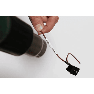 Brother HSE231E Cinta Termoretráctil 11.2mm Negro Sobre Blanco