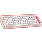 Kit Logitech Pop Icon Combo, Teclado y Mouse Inalámbricos, Color Rosado y Blanco  - Miniatura 3