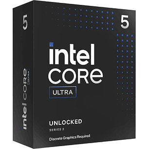 Intel Core Ultra 5 245KF, Procesador, LGA1851, 3.6/5.2 GHz, 6 P-Cores, 8 E-Cores, 24MB Cache, Sin Gráficos