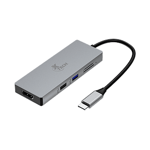 Xtech XTC-564 Hub Adaptador Multipuerto 5 en 1 con Conexión USB-C