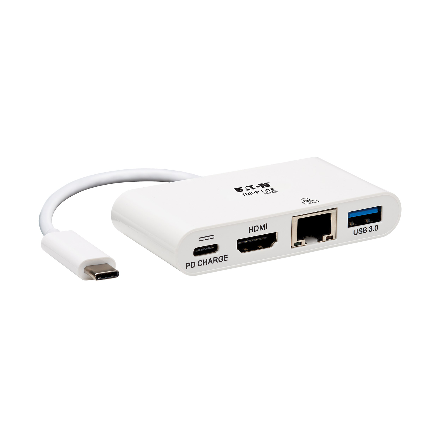 Tripp Lite Adaptador Multipuerto USB-C, 4K HDMI, Hub USB 3.x, GbE, Carga PD 60W, HDCP 1