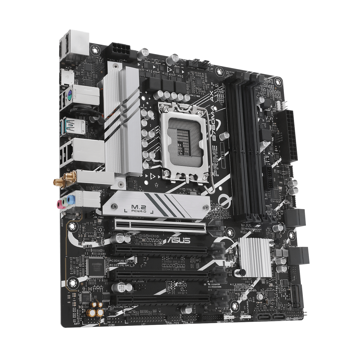 ASUS PRIME B760M-A AX Placa Madre micro ATX, Socket LGA1700, B760 Chipset, USB 3.2 Gen 1/2, USB-C, 2.5Gb LAN, Wi-Fi 6 y Bluetooth 3