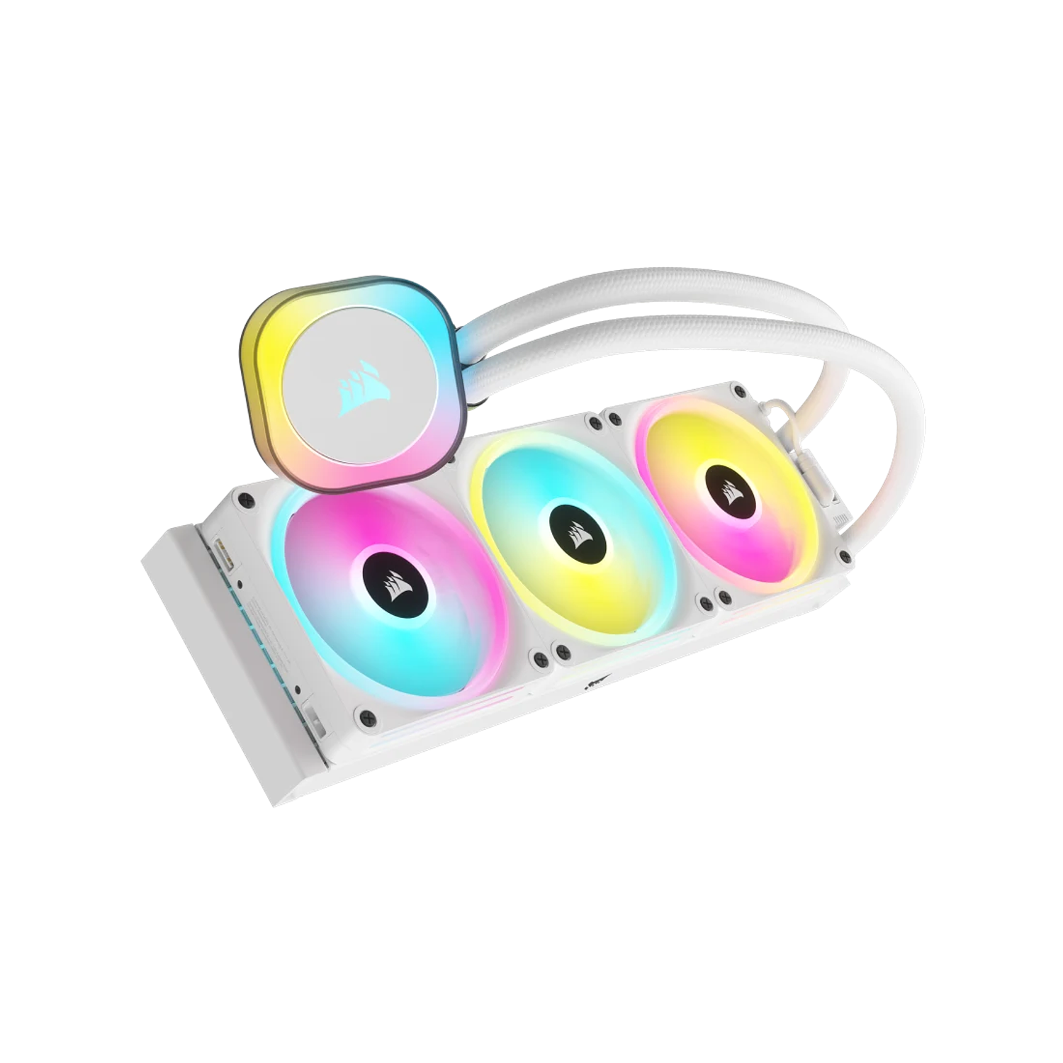 Corsair Refrigeración Líquida iCUE LINK H150i RGB AIO, 360mm, Ventiladores QX120 RGB, Compatible con Intel 1700 y AMD AM5, Blanco 2