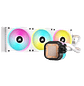 Corsair Refrigeración Líquida iCUE LINK H150i RGB AIO, 360mm, Ventiladores QX120 RGB, Compatible con Intel 1700 y AMD AM5, Blanco - Miniatura 3