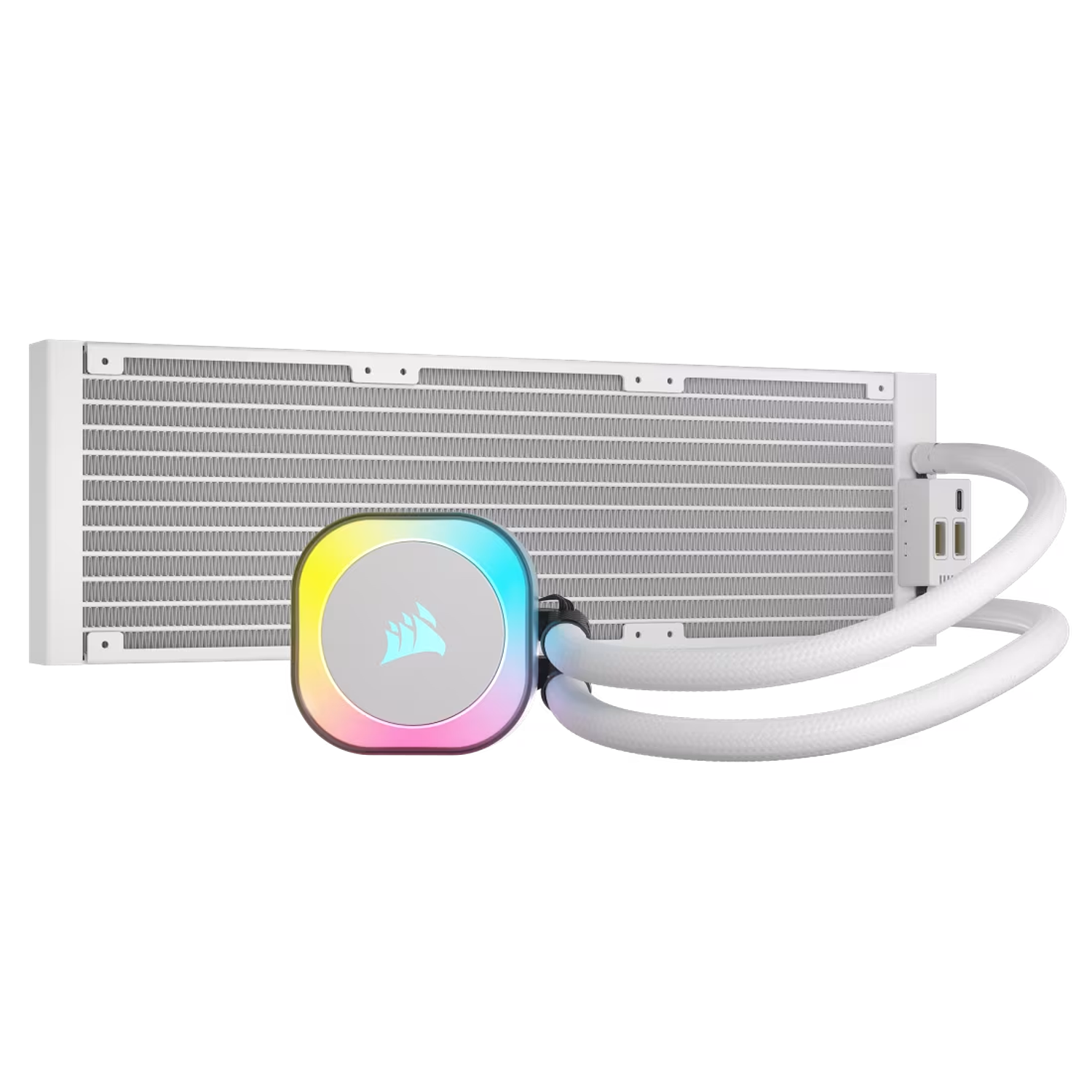 Corsair Refrigeración Líquida iCUE LINK H150i RGB AIO, 360mm, Ventiladores QX120 RGB, Compatible con Intel 1700 y AMD AM5, Blanco 5