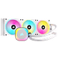 Corsair Refrigeración Líquida iCUE LINK H150i RGB AIO, 360mm, Ventiladores QX120 RGB, Compatible con Intel 1700 y AMD AM5, Blanco - Miniatura 1