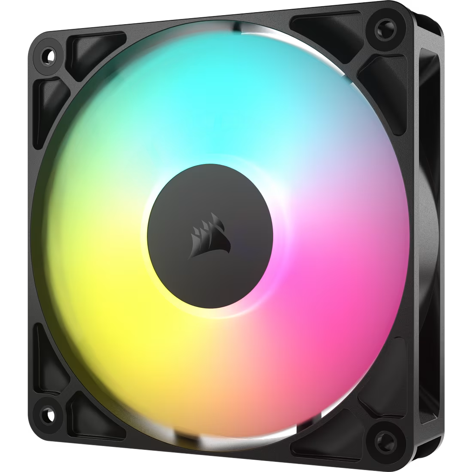 Corsair RS120 ARGB Ventilador 120mm, PWM, Iluminación RGB, Conector 4 Pines, Color Negro (Paquete de 3) 3