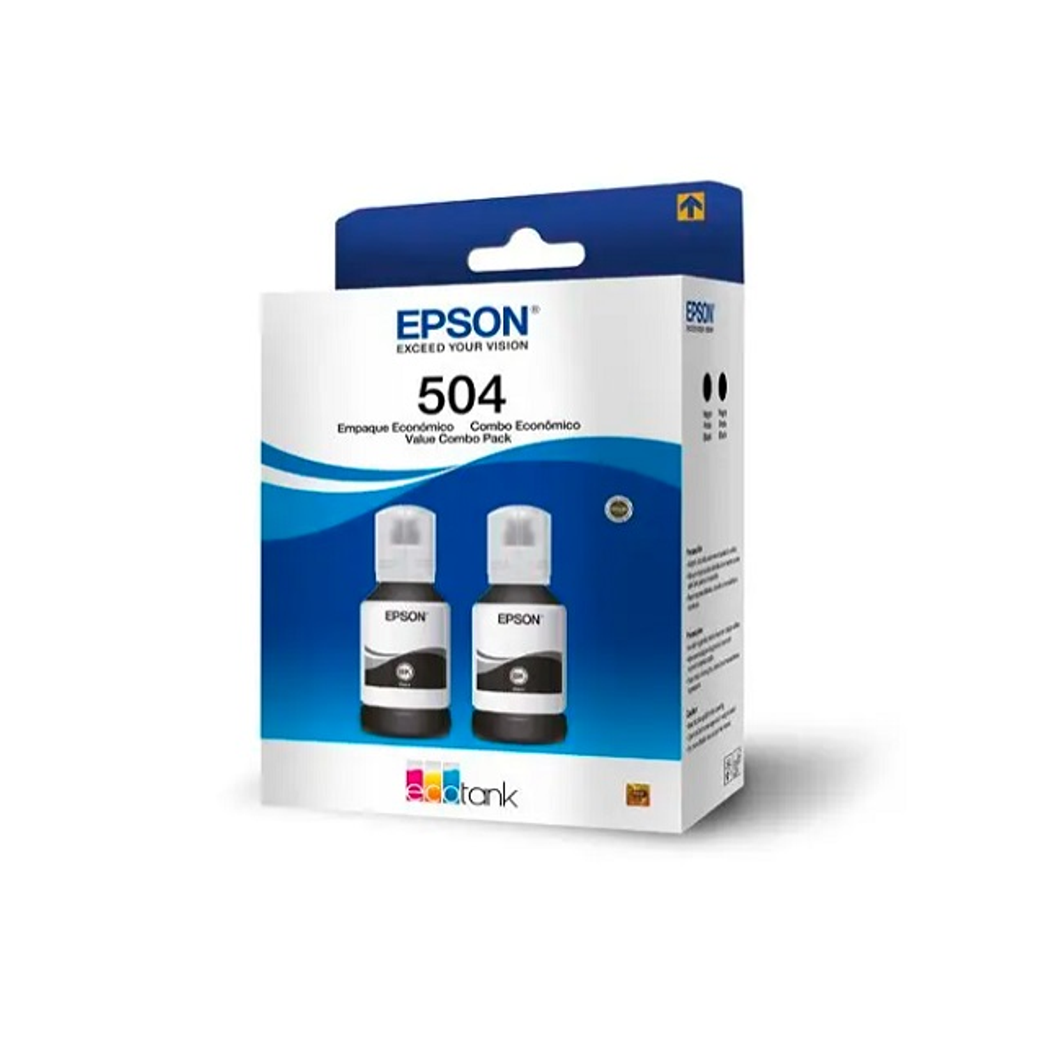 Epson T504120-2P Pack de Botellas de Tinta 2 Unidades, Color Negro, 127ml Cada Una
