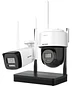 Hikvision NKS422W03H, Kit WiFi NVS 2MP, Bullet + PT Dome, Audio Bidireccional - Miniatura 1