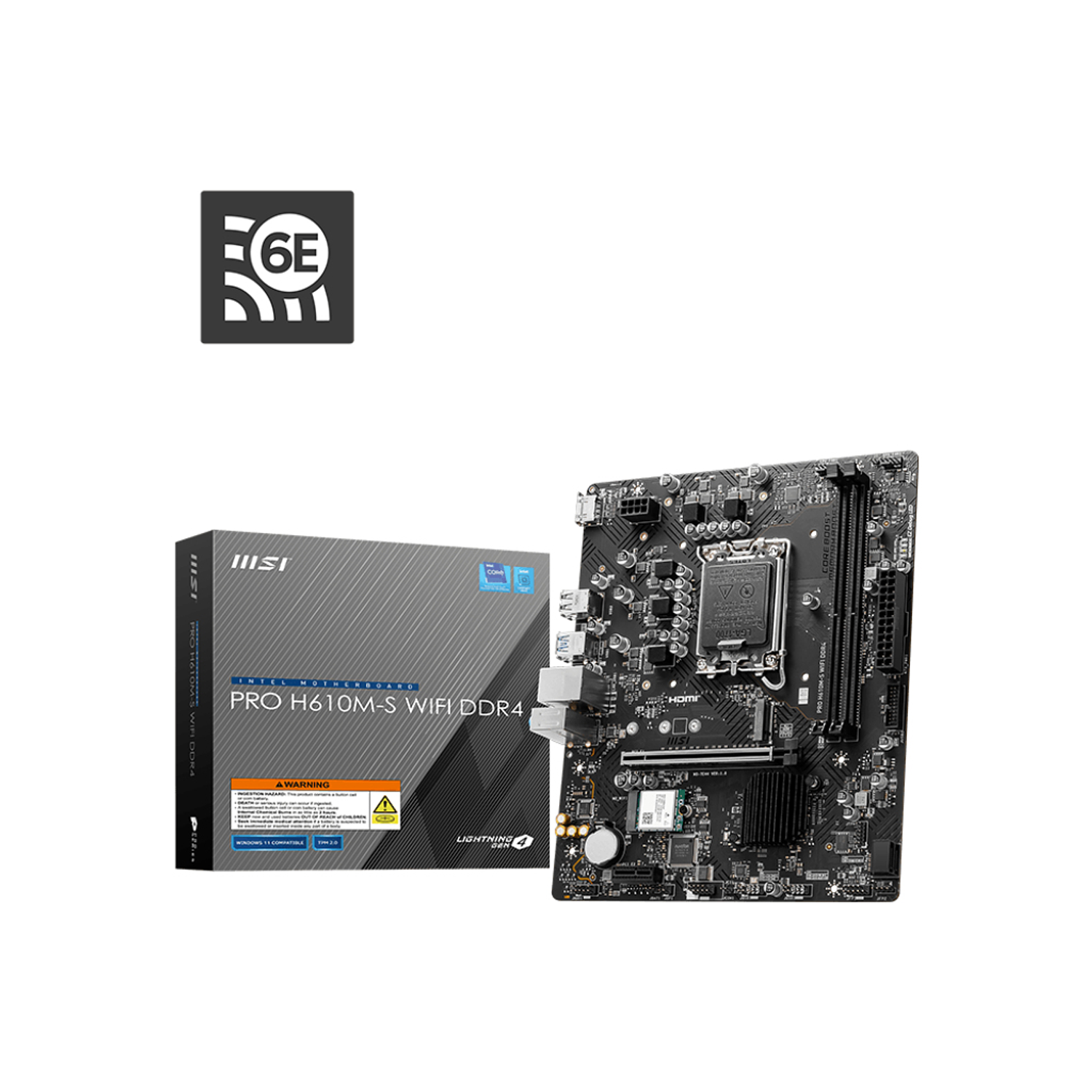MSI PRO H610M-S,Placa Madre, DDR4, LGA1700, 2x DDR4, HDMI, 4x SATA, 1x M.2, Micro-ATX 1