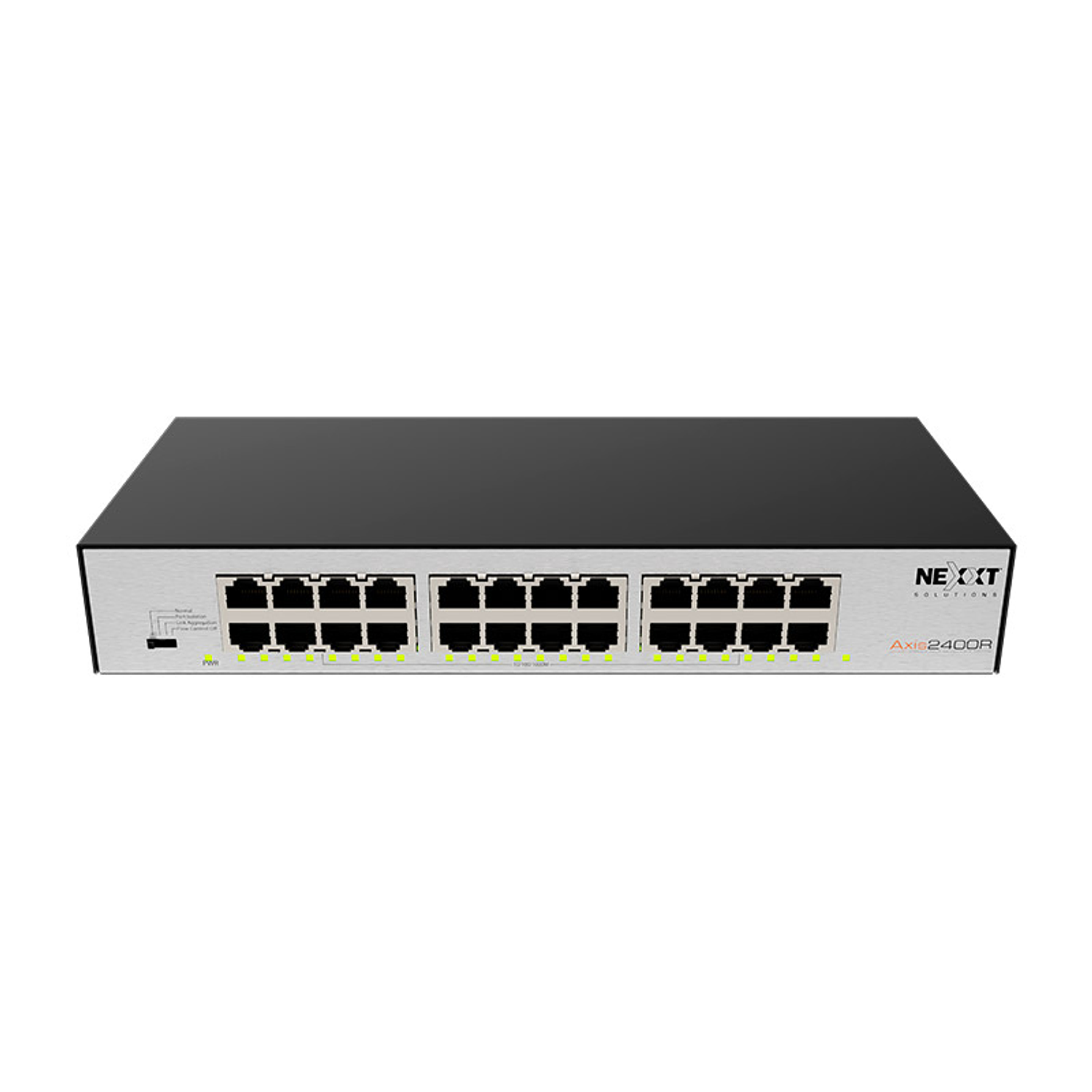 Nexxt Axis2400R, Switch 24 Puertos, Gigabit 10/100/1000 Mbps, No Administrado, para Rack 1U 1