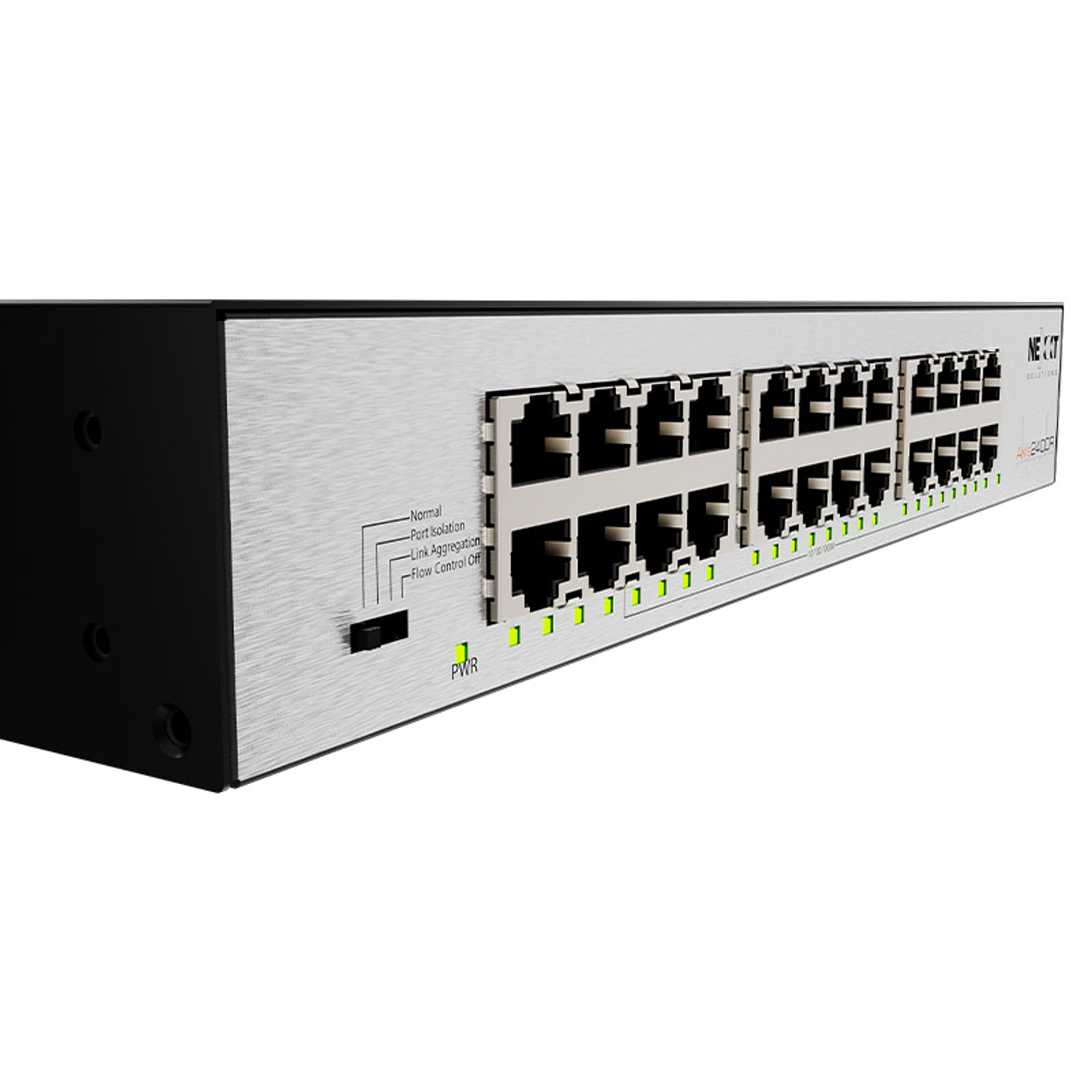 Nexxt Axis2400R, Switch 24 Puertos, Gigabit 10/100/1000 Mbps, No Administrado, para Rack 1U 2