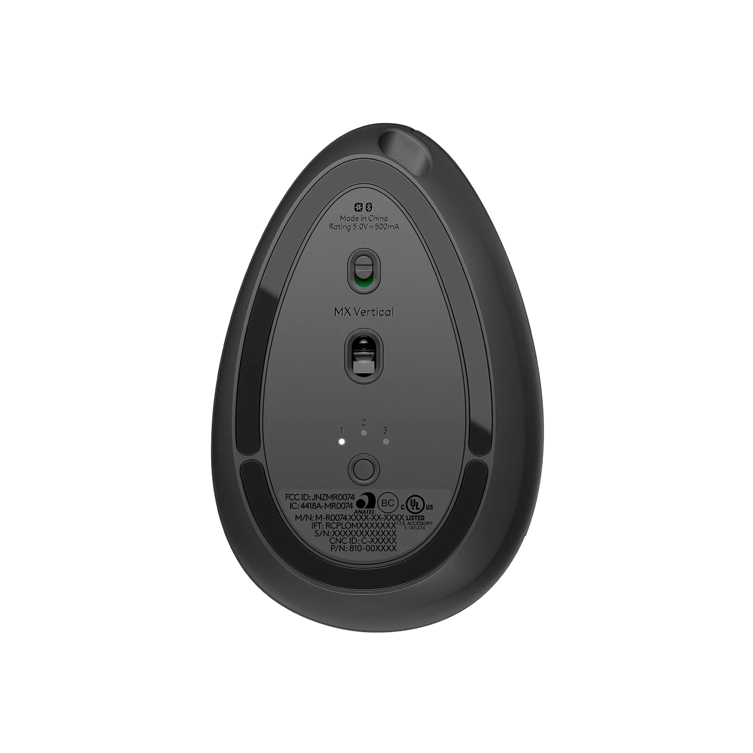 Logitech MX Vertical 4000 DPI Mouse Ergonómico Inalámbrico, USB-C, Bluetooth 5