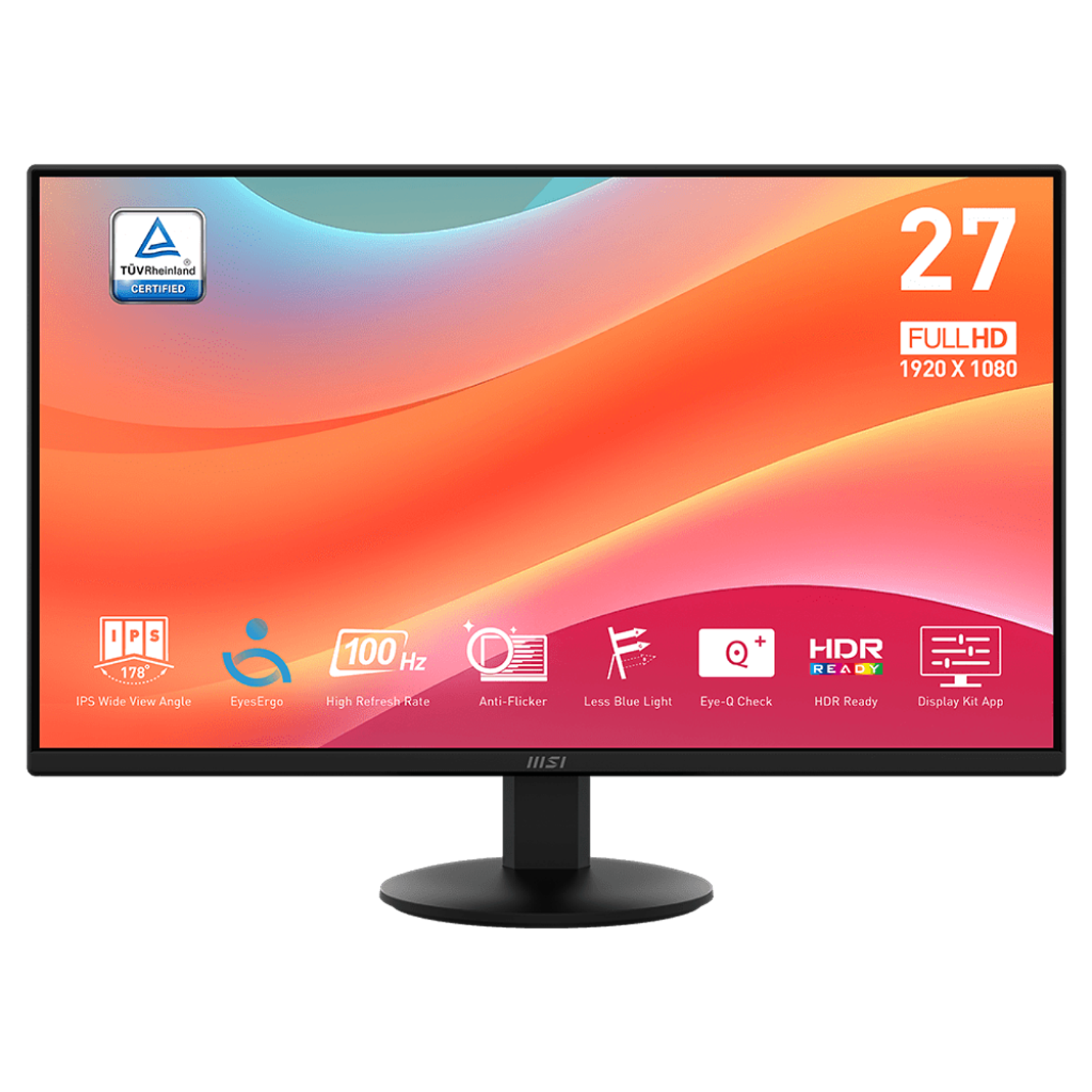 MSI Monitor Pro, MP272L, 27”, FHD, 100Hz, HDR, HDMI 1