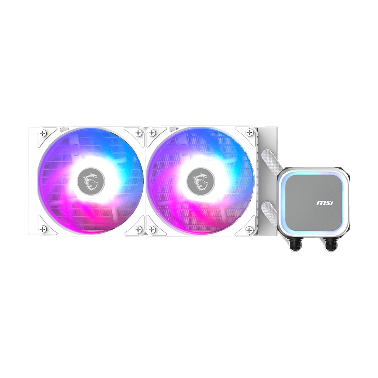 MSI MAG CORELIQUID A13 240mm Sistema de Refrigeración Líquida ARGB, Alto Flujo, Compatible con Intel y AMD, Blanco 2