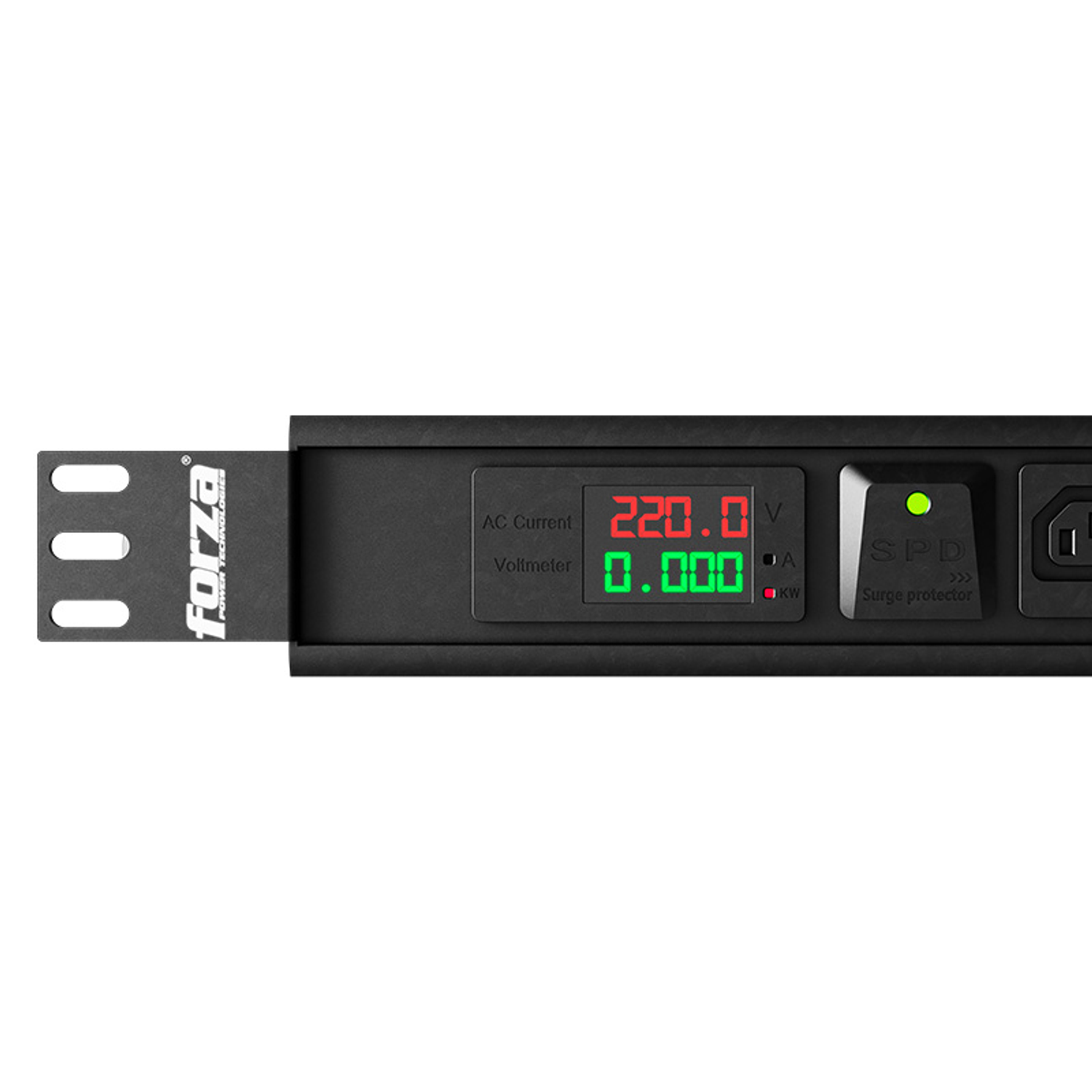 Forza PDU 6000W 0U Rack LCD, 30 Tomas (24 C13 + 6 C19), Entrada L6-30P 5