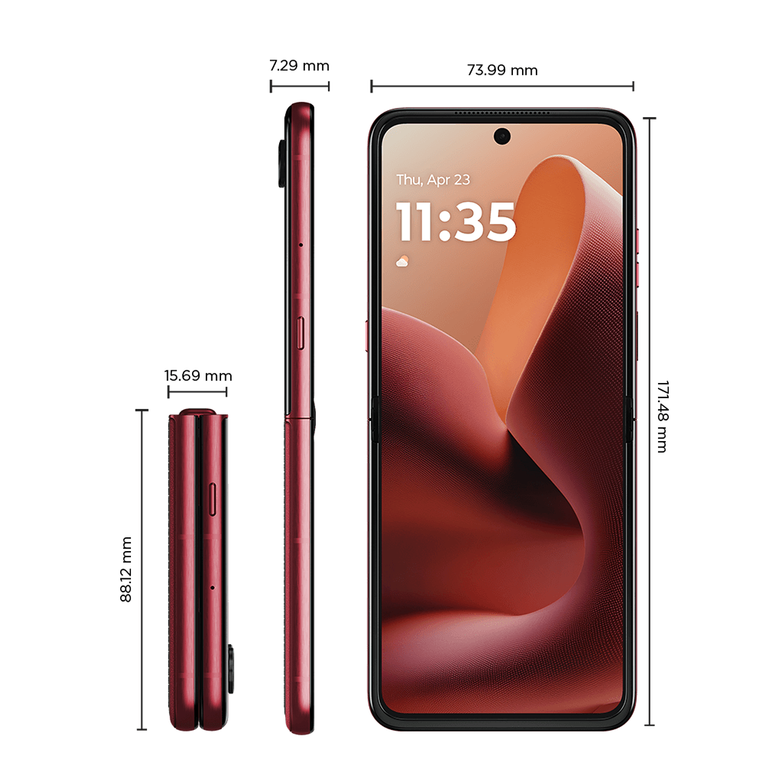 Motorola Razr 60 Ultra Smartphone 5G, 16GB RAM, 1TB, Android 15, Color Rojo 4