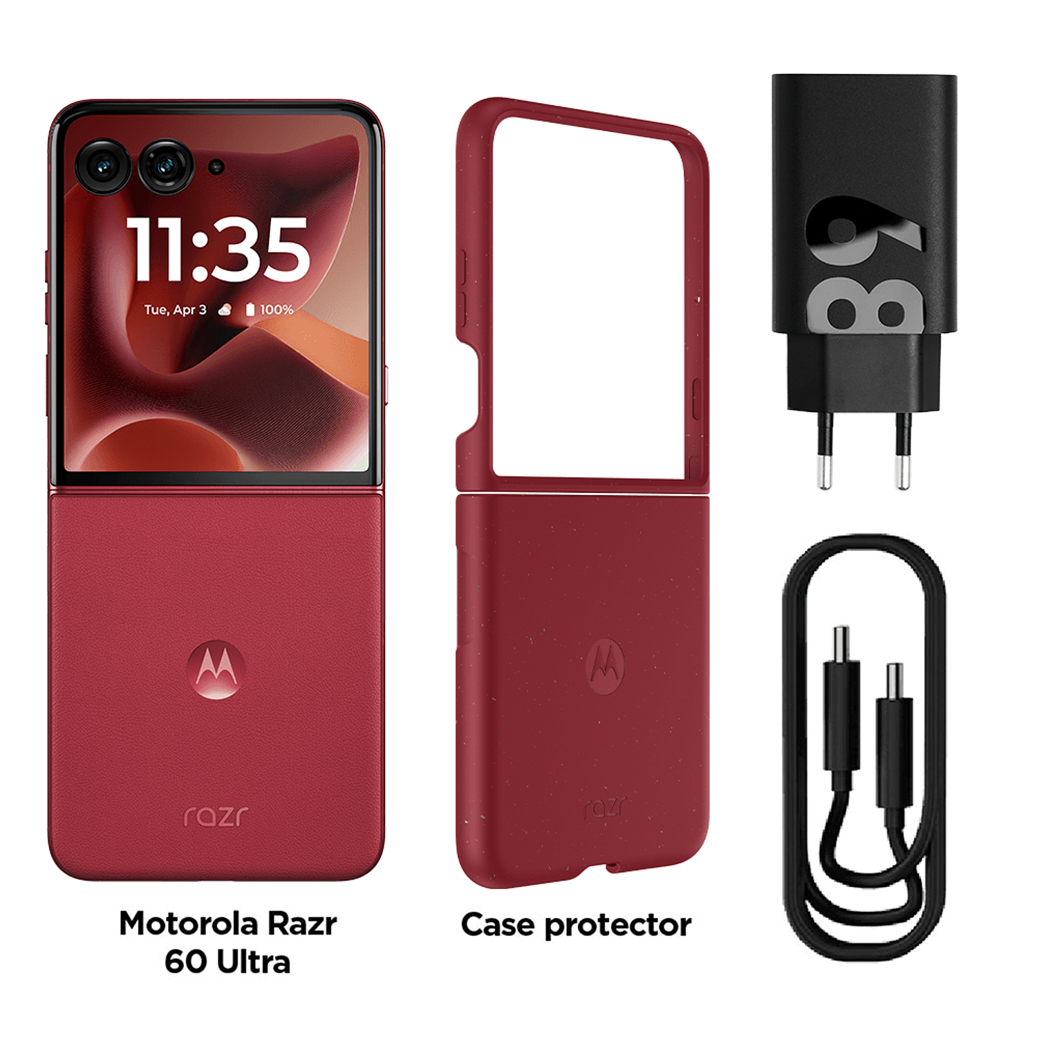 Motorola Razr 60 Ultra Smartphone 5G, 16GB RAM, 1TB, Android 15, Color Rojo 3