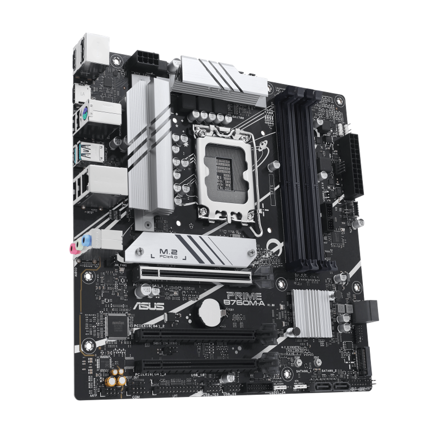 ASUS PRIME B760M-A-CSM Placa Madre Micro ATX, Socket LGA1700, Intel B760, DDR5, PCIe 4.0, Dual M.2, 2.5Gb Ethernet, USB 3.2 Gen 2, Aura Sync RGB 3