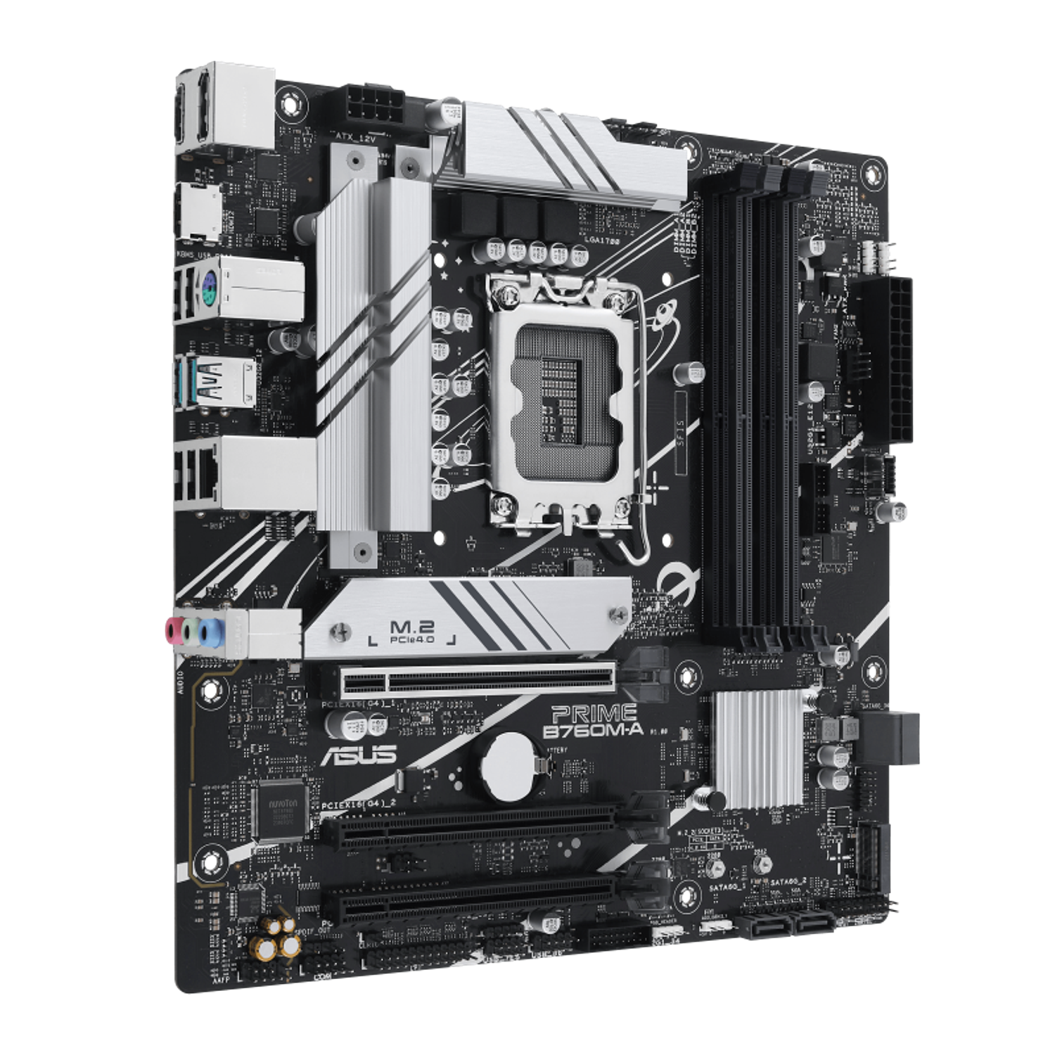 ASUS PRIME B760M-A-CSM Placa Madre Micro ATX, Socket LGA1700, Intel B760, DDR5, PCIe 4.0, Dual M.2, 2.5Gb Ethernet, USB 3.2 Gen 2, Aura Sync RGB 2