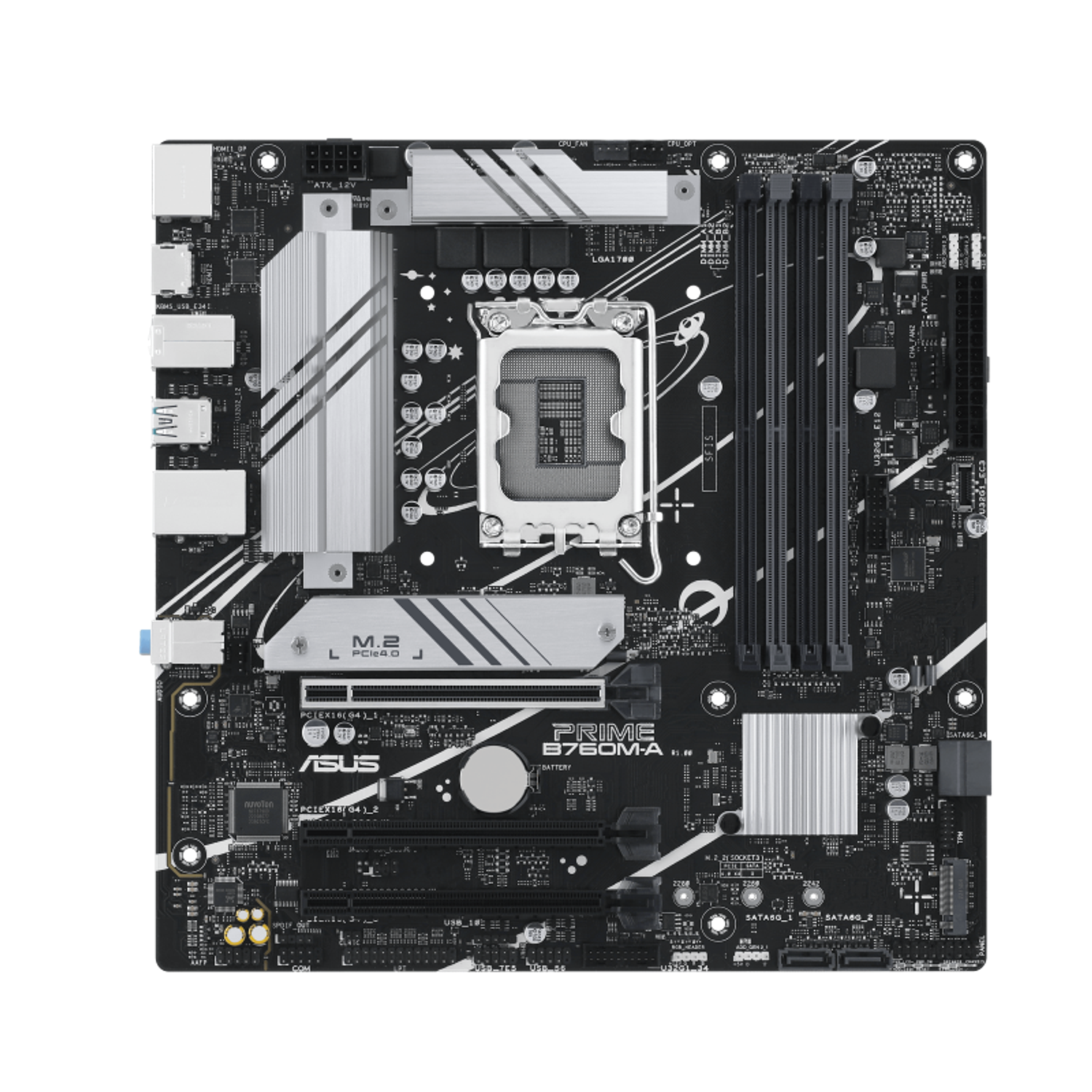 ASUS PRIME B760M-A-CSM Placa Madre Micro ATX, Socket LGA1700, Intel B760, DDR5, PCIe 4.0, Dual M.2, 2.5Gb Ethernet, USB 3.2 Gen 2, Aura Sync RGB 1