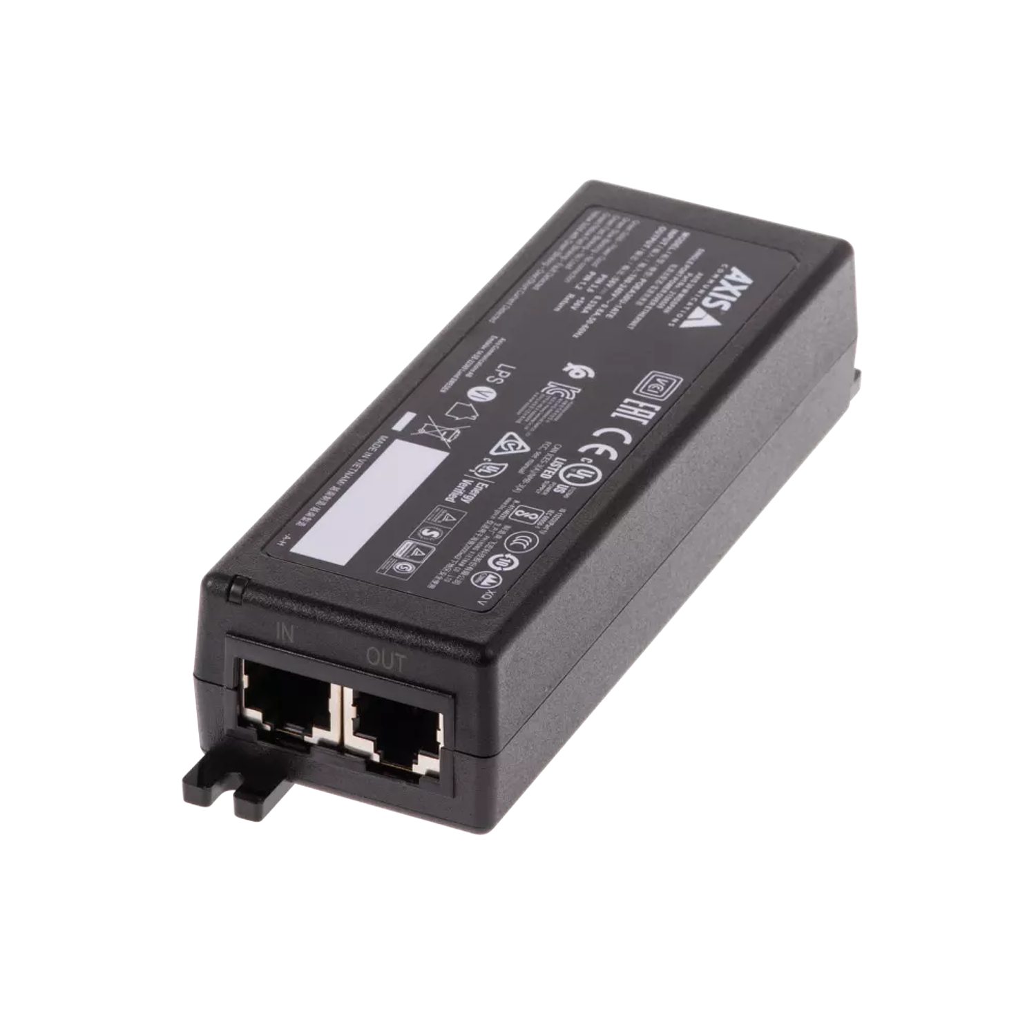 AXIS Midspan Inyector PoE de 30 W, 100 a 240 V CA, 1 Conector de Salida 1