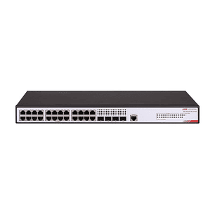 Hikvision DS-3E2528-HI-24T4F Switch Inteligente L2+ 24 puertos RJ45 + 4 SFP, 56 Gbps
