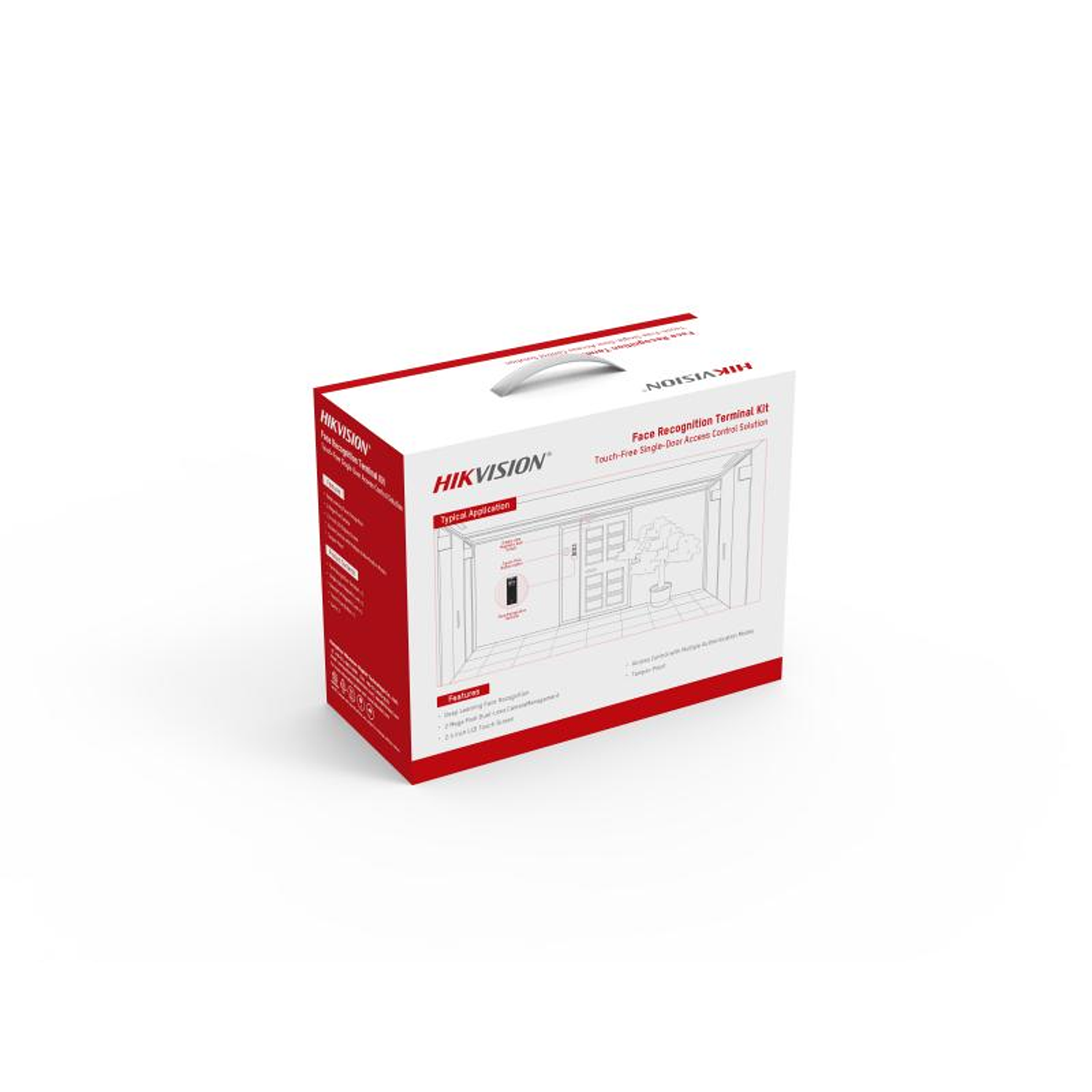 Hikvision DS-KAS321 Kit Completo de Control de Acceso con Reconocimiento Facial, Cerradura Magnética y Botón de Salida, Alta Precisión y Seguridad Avanzada