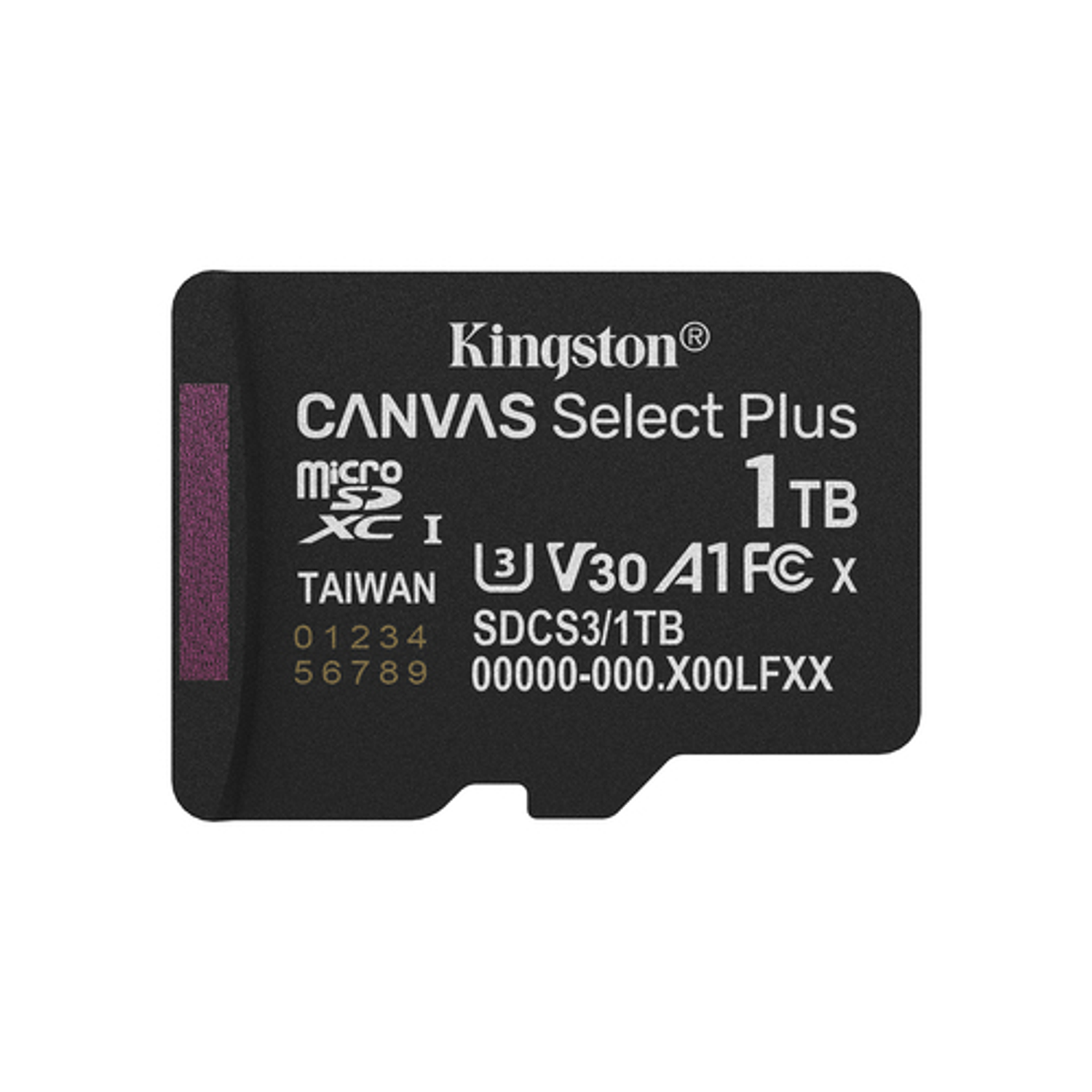 Kingston SDCS3 Tarjeta MicroSDXC 1TB Canvas Select Plus, 100MB/s, Clase 10 A1 + Adaptador SD 4