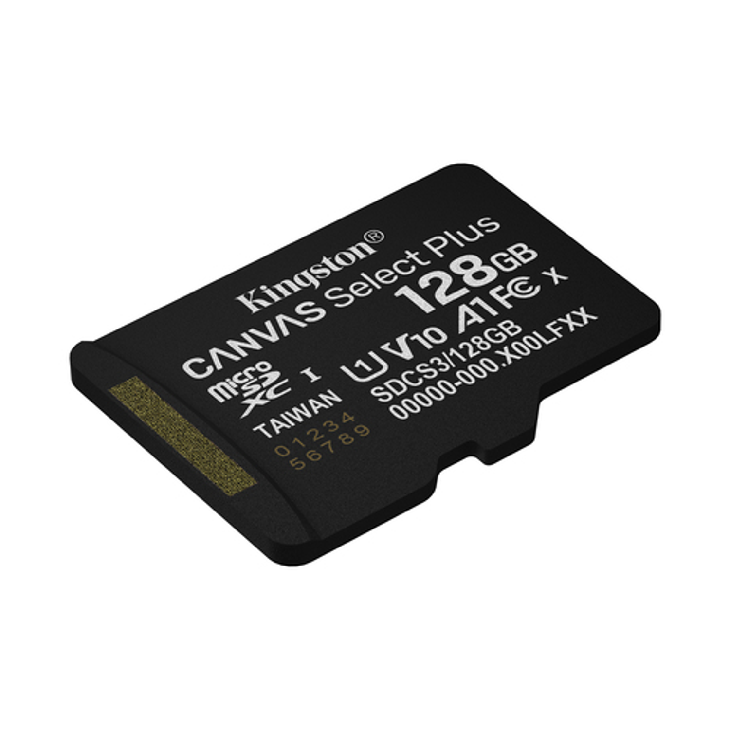  Kingston SDCS3 Tarjeta MicroSDXC 128GB Canvas Select Plus, 100MB/s, Clase 10 A1 + Adaptador SD 4