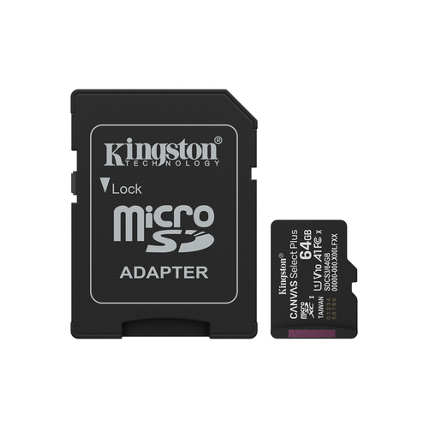 Kingston SDCS3 Tarjeta MicroSDXC 64GB Canvas Select Plus 100MB/s Clase 10 A1 + Adaptador SD 1