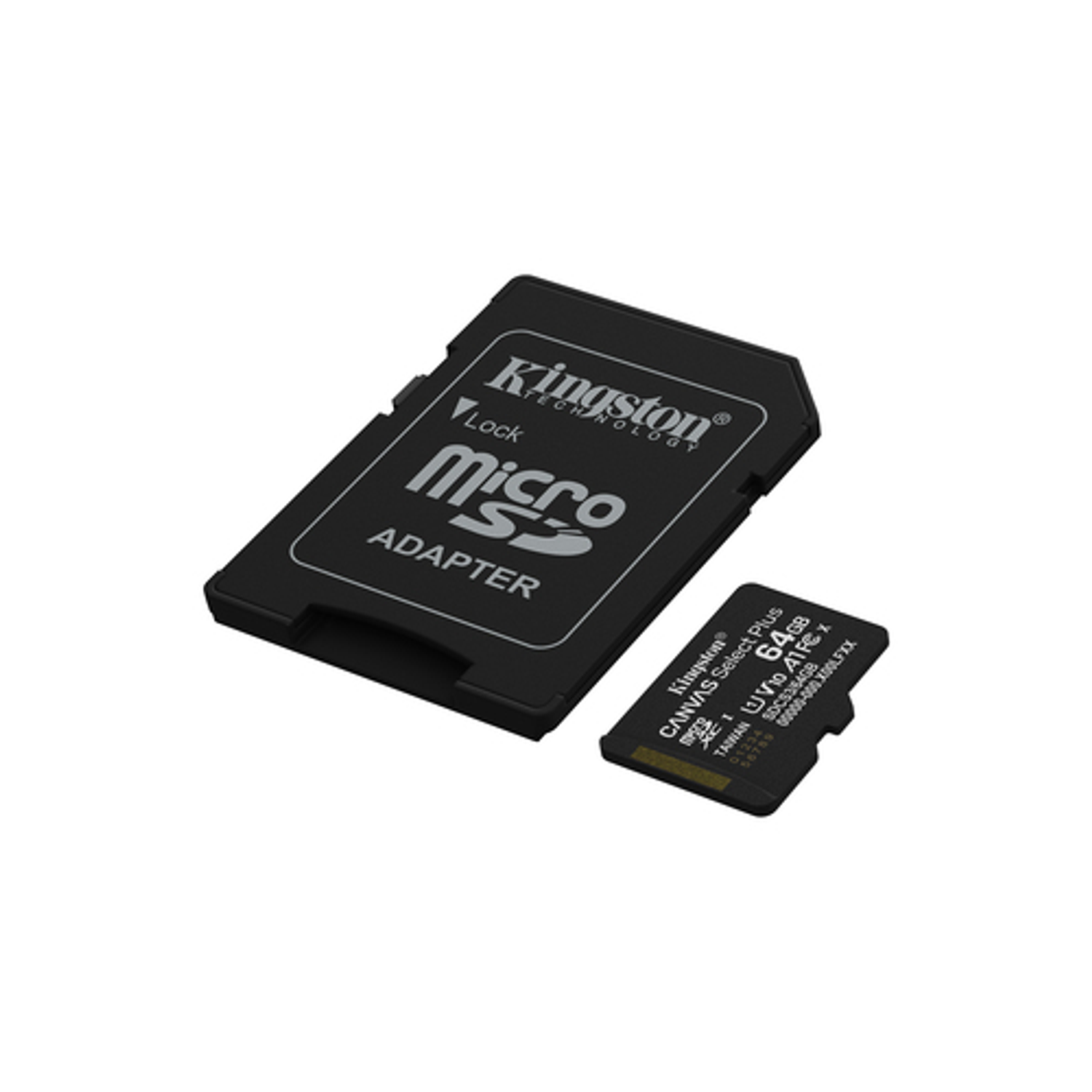 Kingston SDCS3 Tarjeta MicroSDXC 64GB Canvas Select Plus 100MB/s Clase 10 A1 + Adaptador SD 2