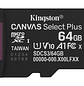 Kingston SDCS3 Tarjeta MicroSDXC 64GB Canvas Select Plus 100MB/s Clase 10 A1 + Adaptador SD - Miniatura 4