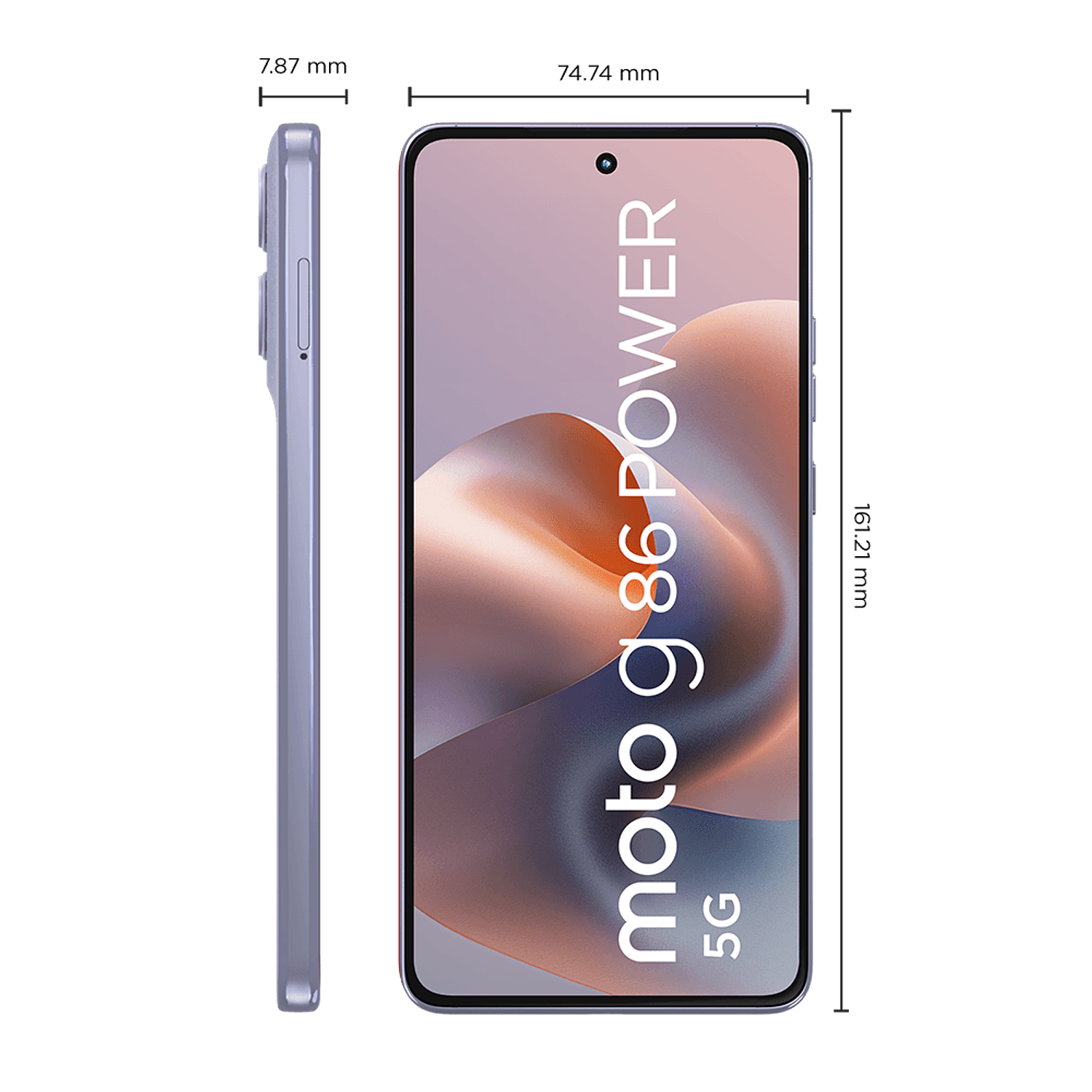 Motorola Moto G86 Smartphone 8GB RAM + 256GB, Batería 6720 mAh, Cámara 50 MP, Pantalla pOLED 120Hz, Lila 3