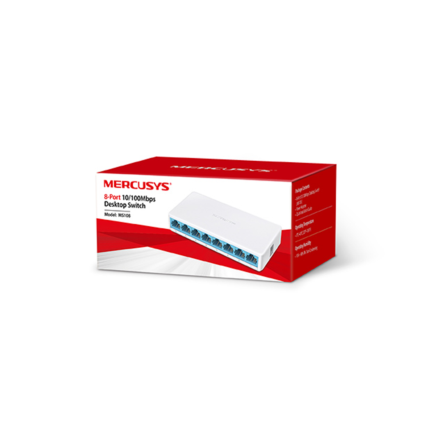 Mercusys MS108 Conmutador Sobremesa, No Gestionado, 8 Puertos 10/100 Mbps, Switch de Escritorio 2