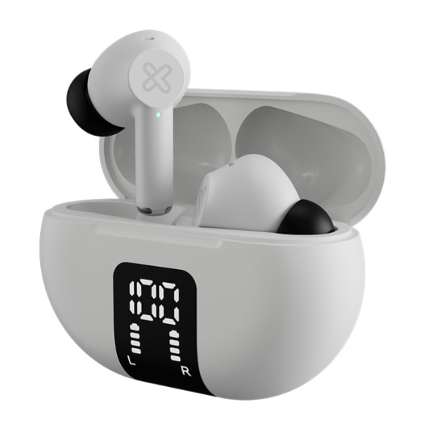 Klip Xtreme KTE-755WH EdgeBuds TWS, Audífonos Inalámbricos con ANC, 22h de Batería, Micrófono ENC, Bluetooth, Blanco 1