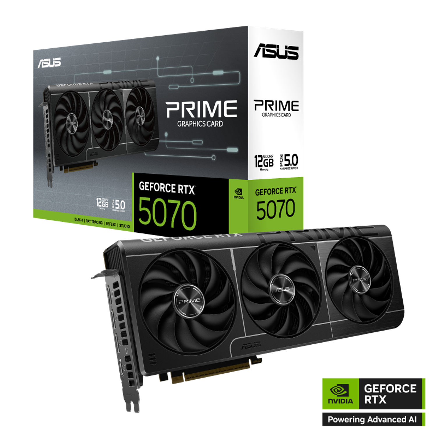 ASUS PRIME NVIDIA Tarjeta de Video GeForce RTX 5070 12GB GDDR7, 28Gbps, 192-bit 14