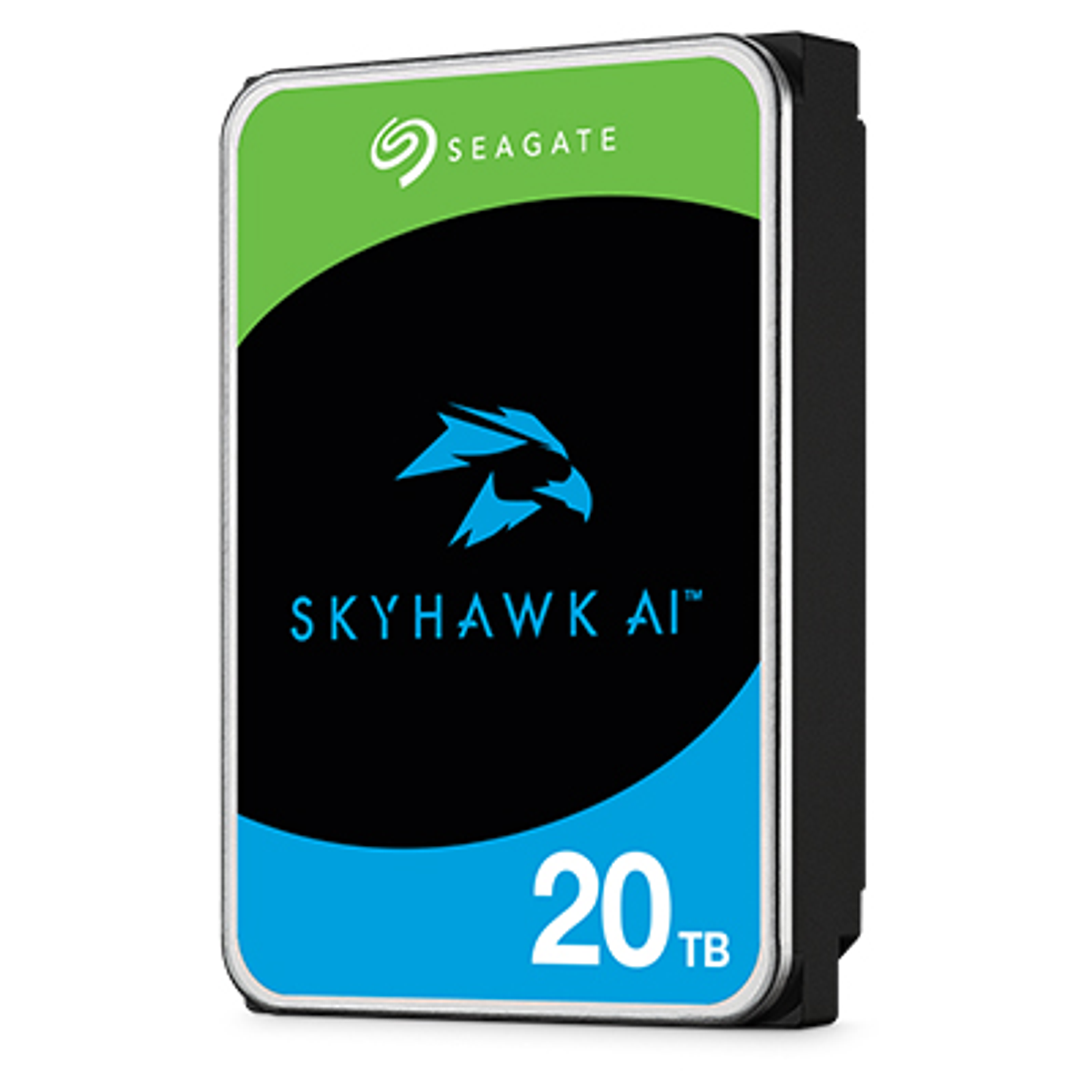 Seagate SkyHawk AI 20TB Disco Duro para NVR, Video Inteligente, Alta Capacidad, 64 Cámaras HD, 32 Flujos AI, SATA 6Gb/s, CMR, Helio, Rescate de Datos Incluido