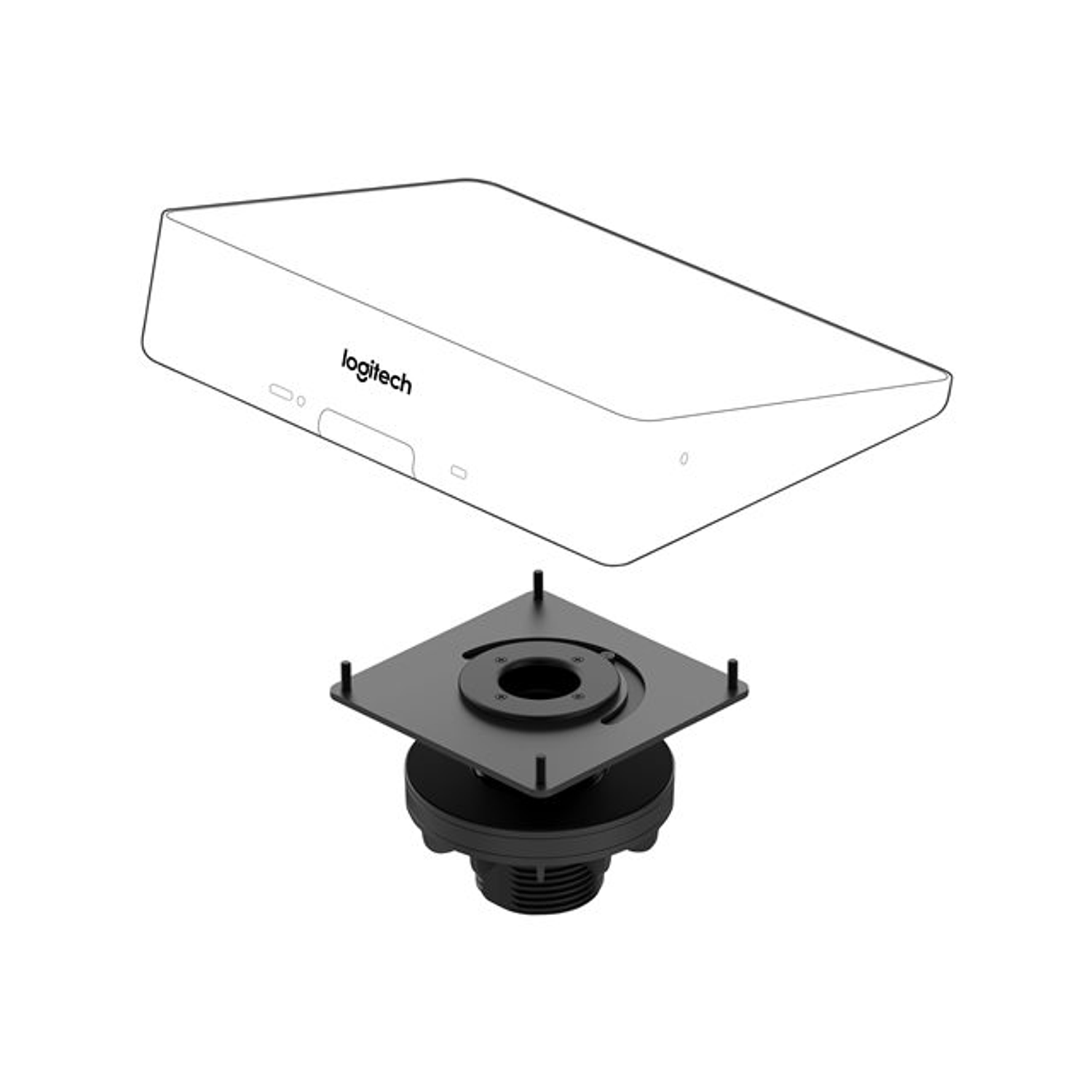  Logitech Tap Pieza de Montaje en Mesa, Giratoria 180, Negro 2